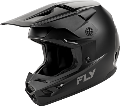 Fly Racing Youth Kinetic Solid Matte Black Helmet YL