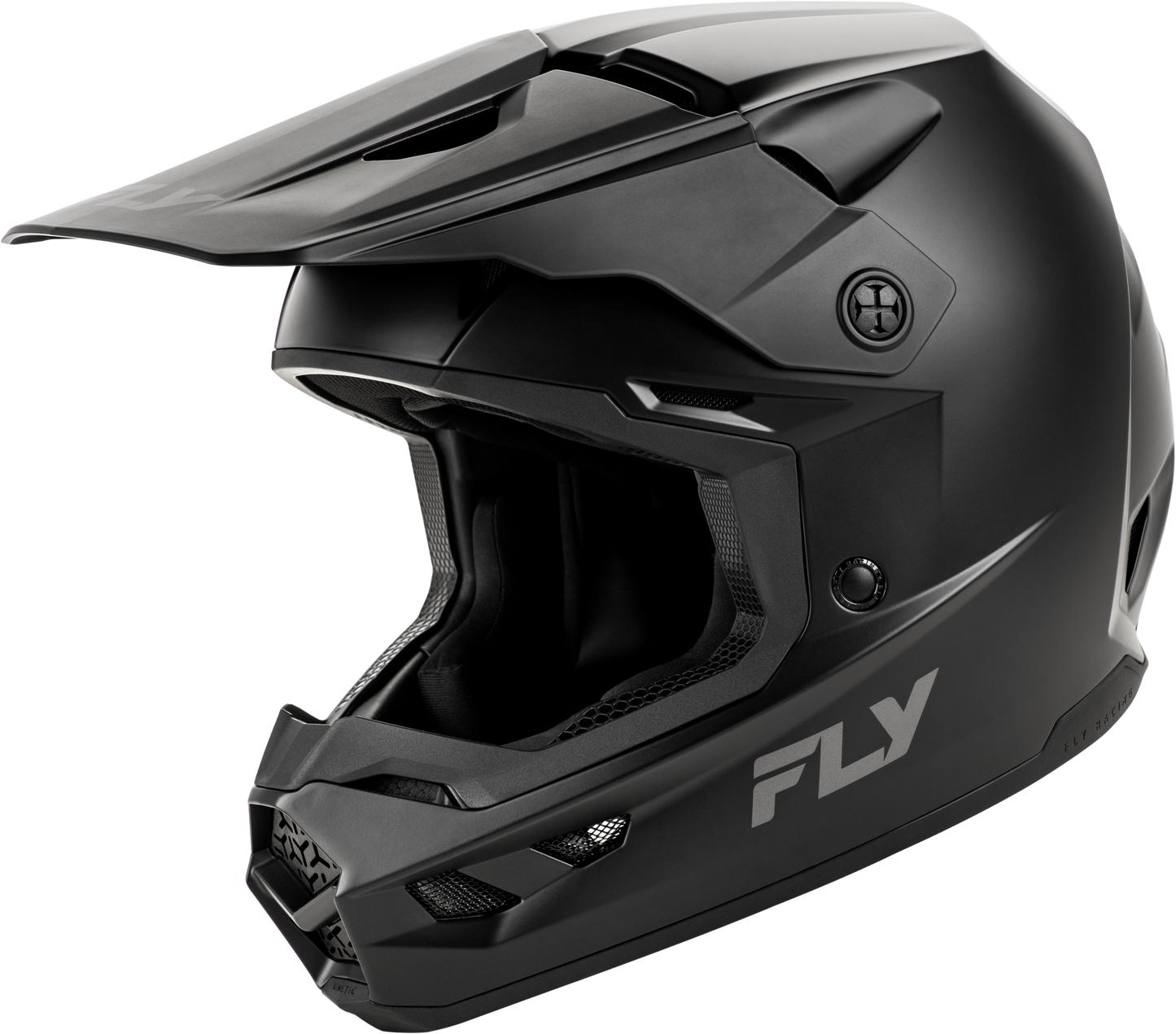 Fly Racing Adult Kinetic Solid Matte Black Helmet XL