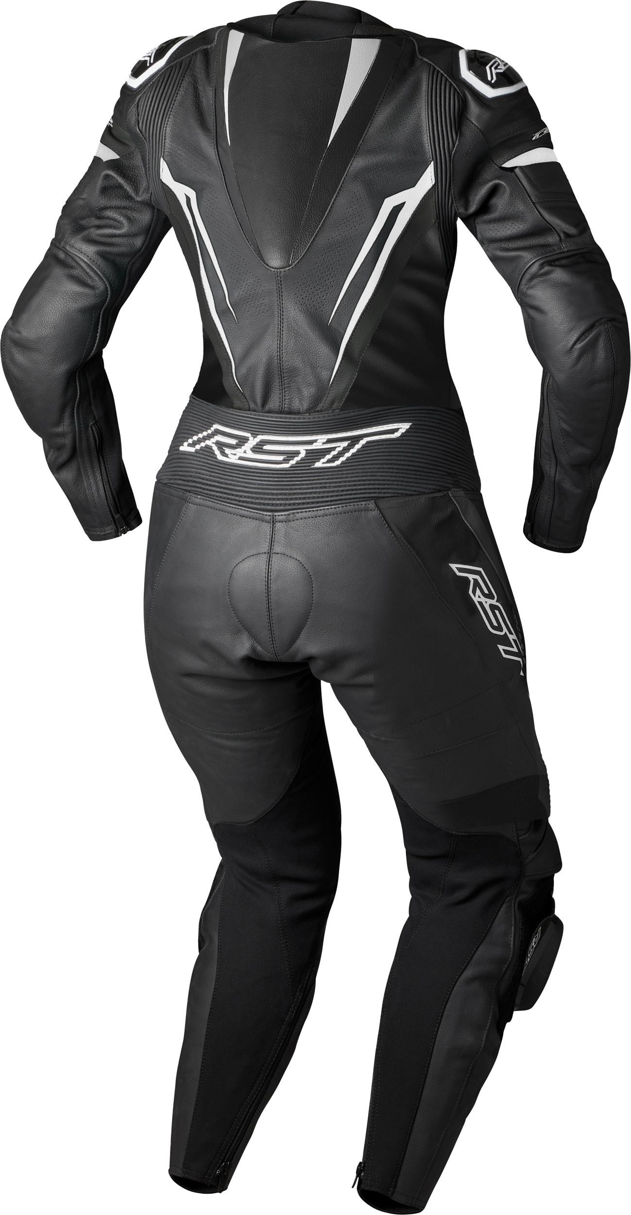 RST Women's Tractech Evo D3o Suit Black/White Leather - Part Number 103643WHI-10