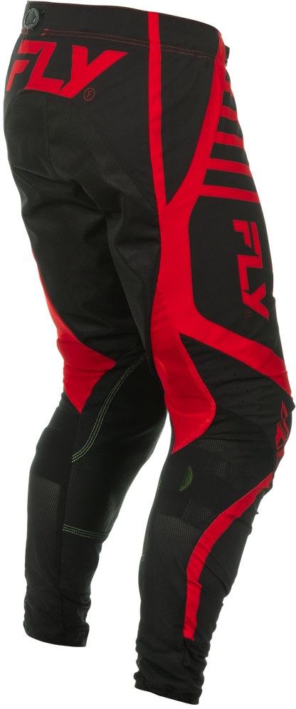 Fly Racing Lite Pants Black/Red Size 30 – Lightweight Motorcycle Riding Pants with Kevlar Heat Shields and Boa Fit System