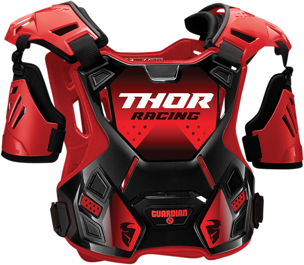 THOR Guardian Deflector XL/2XL Red/Black with Adjustable Comfort Liner and Impact Protection - Model 2701-0958