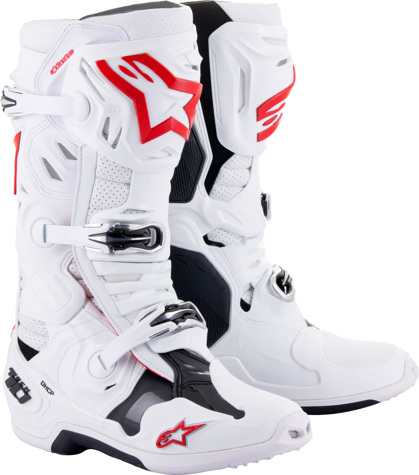 Alpinestars Tech 10 Supervented Boots White/Bright Red Sz10