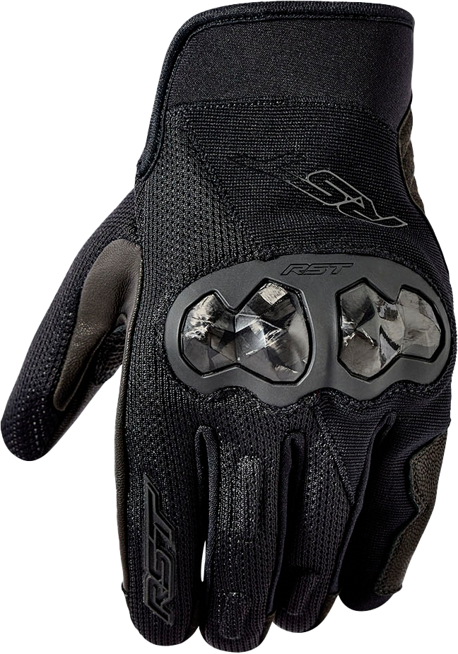 RST Jetstream Black Textile Motorcycle Gloves with CE Level 1 KP Certification