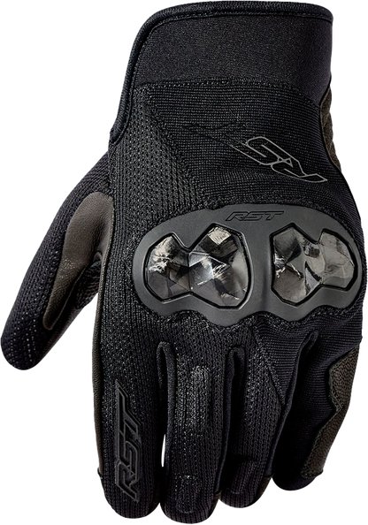 RST Jetstream Black Textile Motorcycle Gloves with CE Level 1 KP Certification