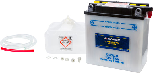 FIRE POWER CB5L-B Heavy Duty 12V Motorcycle Battery with Acid Pack