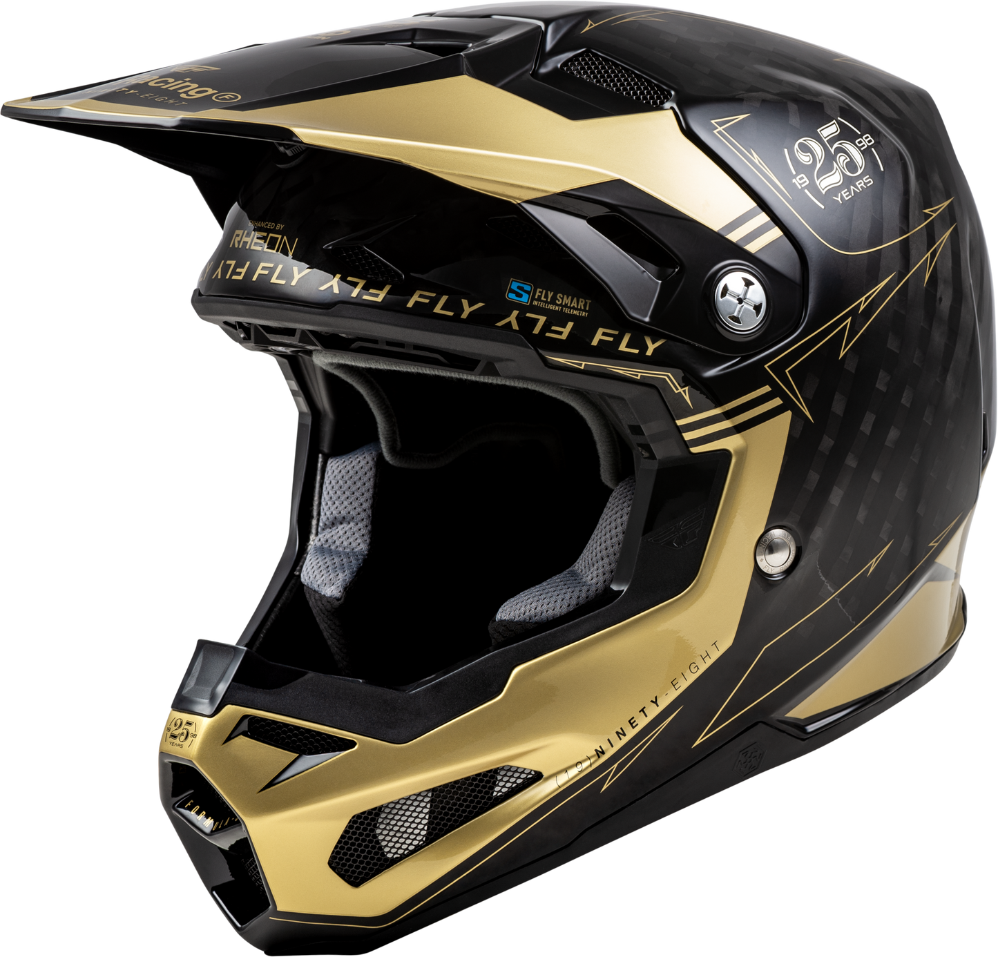 YOUTH FORMULA S CARBON LEGACY HELMET BLACK/GOLD YL
