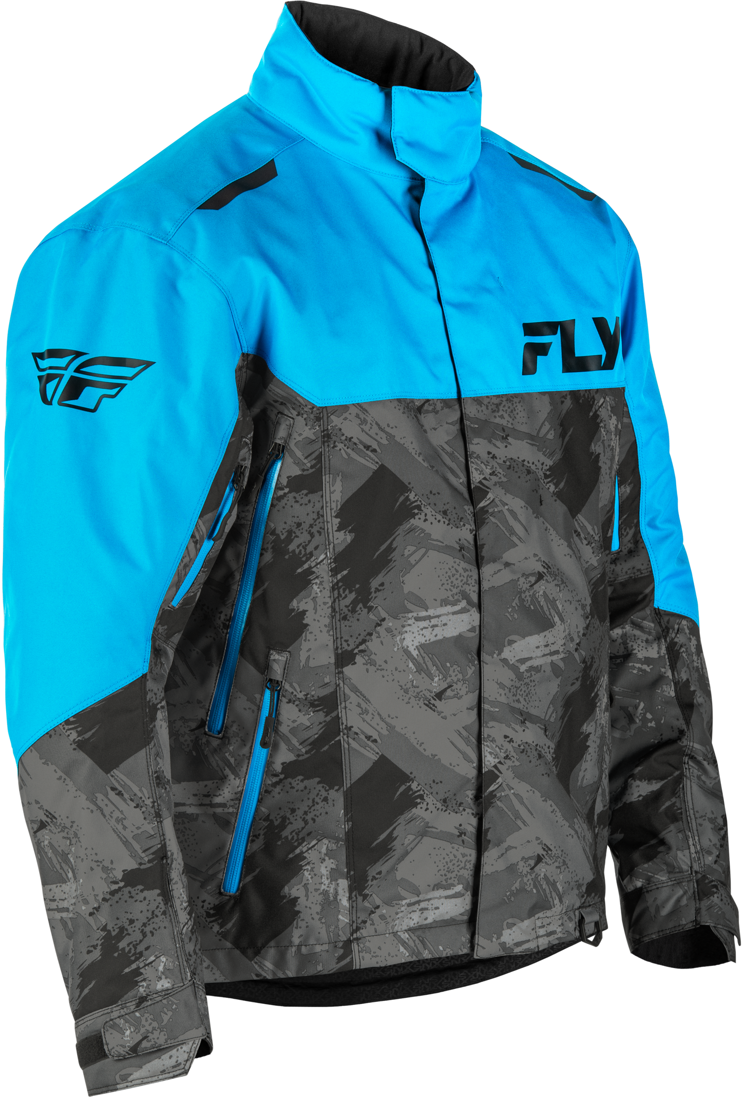Fly Racing SNX Pro Jacket Blue/Black 2X – Adult Snowmobile Jacket with Waterproof and Insulation Features