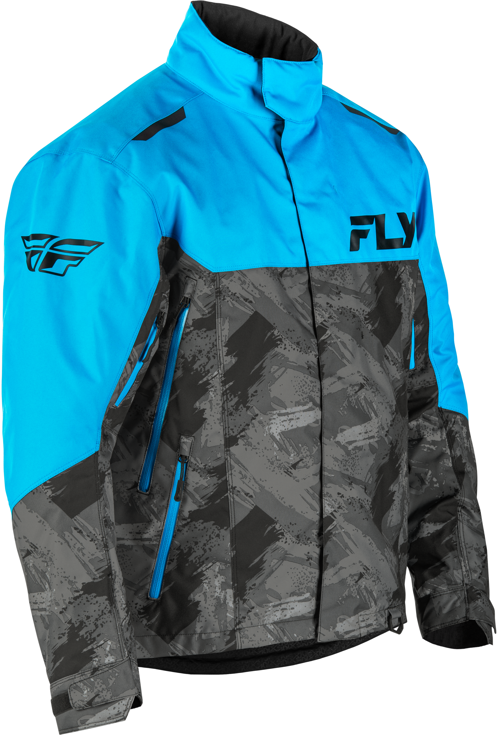 Fly Racing SNX Pro Jacket Blue/Black 2X – Adult Snowmobile Jacket with Waterproof and Insulation Features