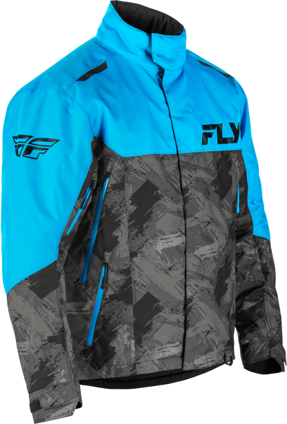 Fly Racing SNX Pro Jacket Blue/Black 2X – Adult Snowmobile Jacket with Waterproof and Insulation Features