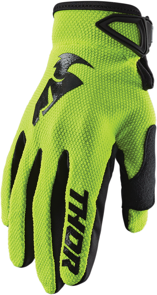 THOR Sector Gloves - Acid/Black, Size XS, Model 3330-5877