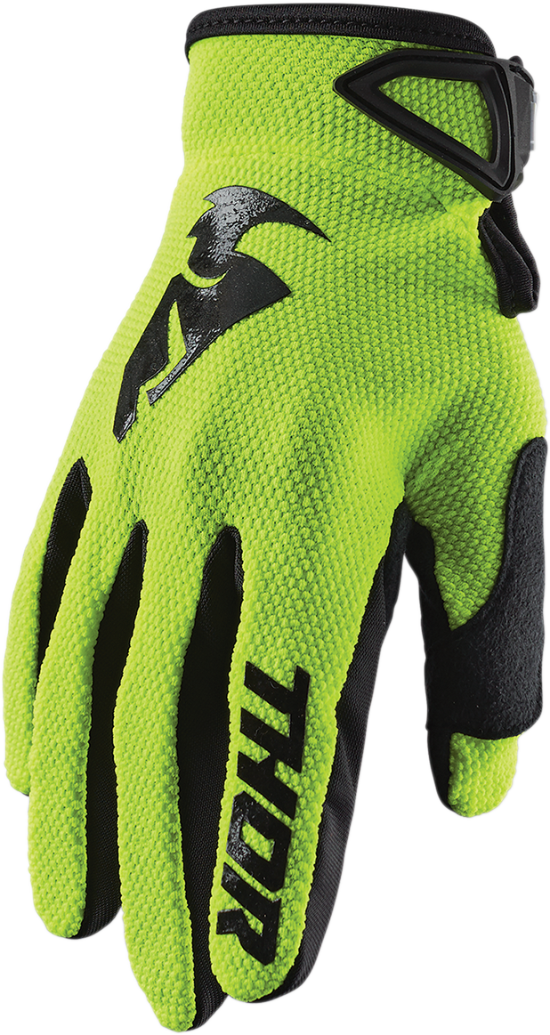 THOR Sector Gloves - Acid/Black, Large - Model 3330-5880