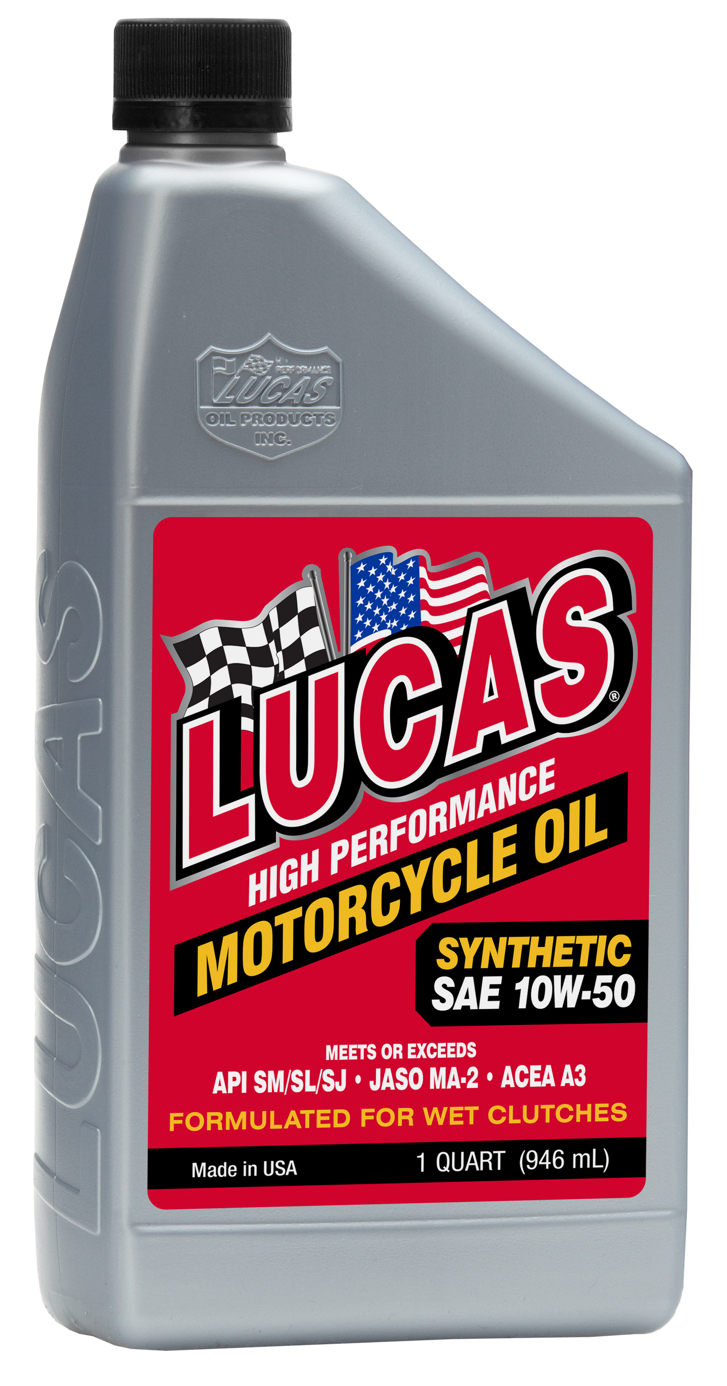 LUCAS Synthetic HP Oil 10W-50 4T - 1 Quart (Case of 6) - Part #10716