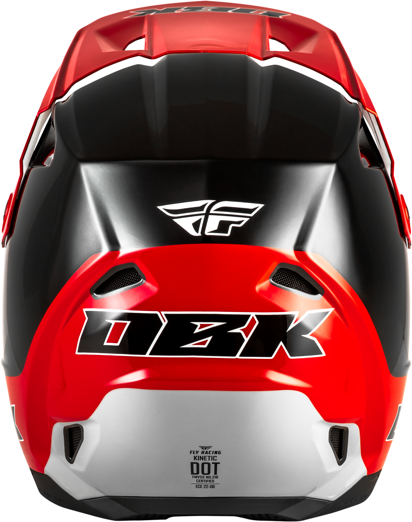 Fly Racing Kinetic DBK Helmet Black/Red/Grey - Part Number 73-86782X, Lightweight Off-Road Motorcycle Helmet with Advanced Ventilation