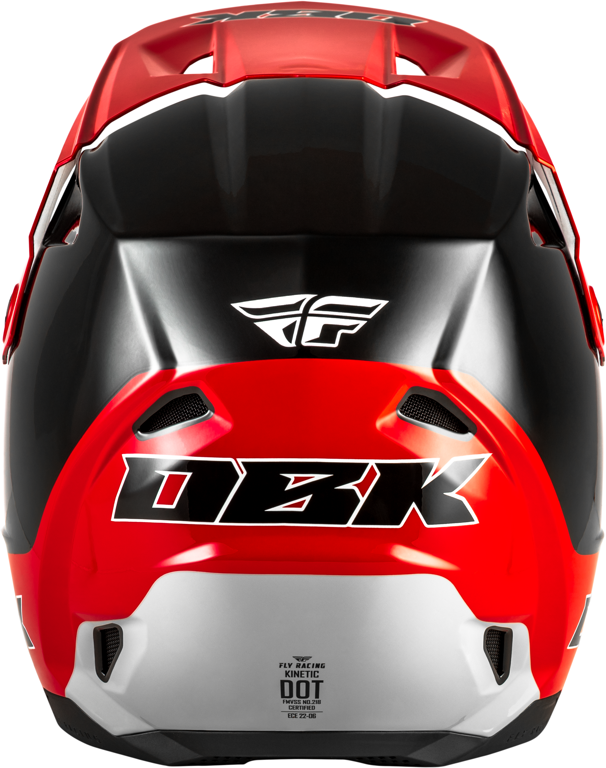 Fly Racing Kinetic DBK Helmet Black/Red/Grey - Part Number 73-86782X, Lightweight Off-Road Motorcycle Helmet with Advanced Ventilation