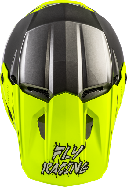 FLY RACING YOUTH KINETIC SURGE HELMET GREY/HI-VIS YM'YM