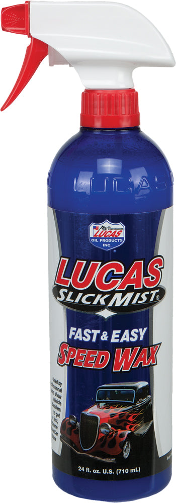 LUCAS Slick Mist Speed Wax 24 Oz - Premium Gloss Enhancer for Vehicles and Marine Equipment