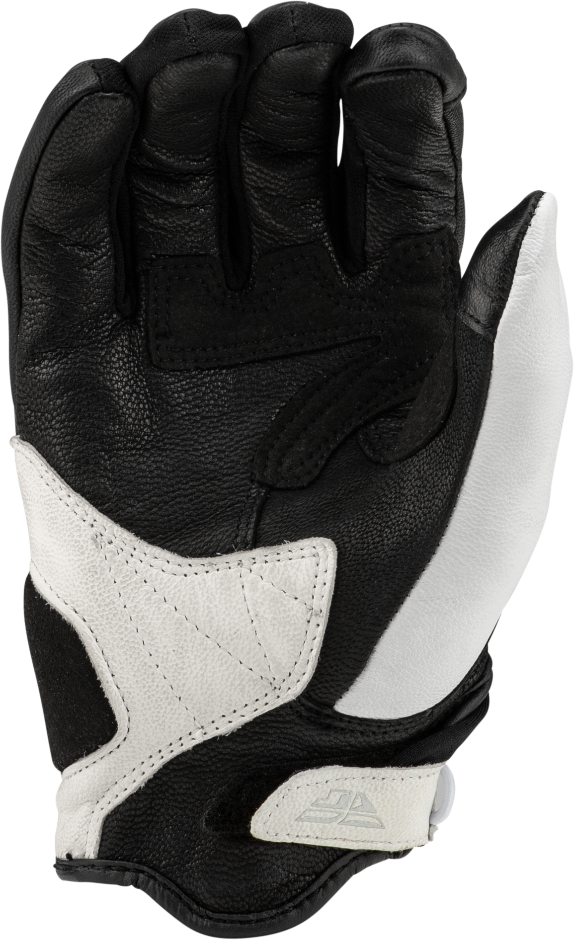 Fly Racing Venus Gloves Black/White Small - Reinforced Leather and Touchscreen Compatibility