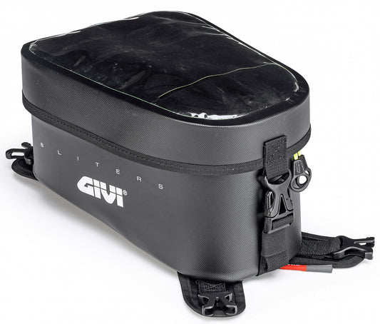 GIVI GRT716 Waterproof 10 Liter Tankbag with Strap Mount — Durable, Weatherproof Motorcycle Storage