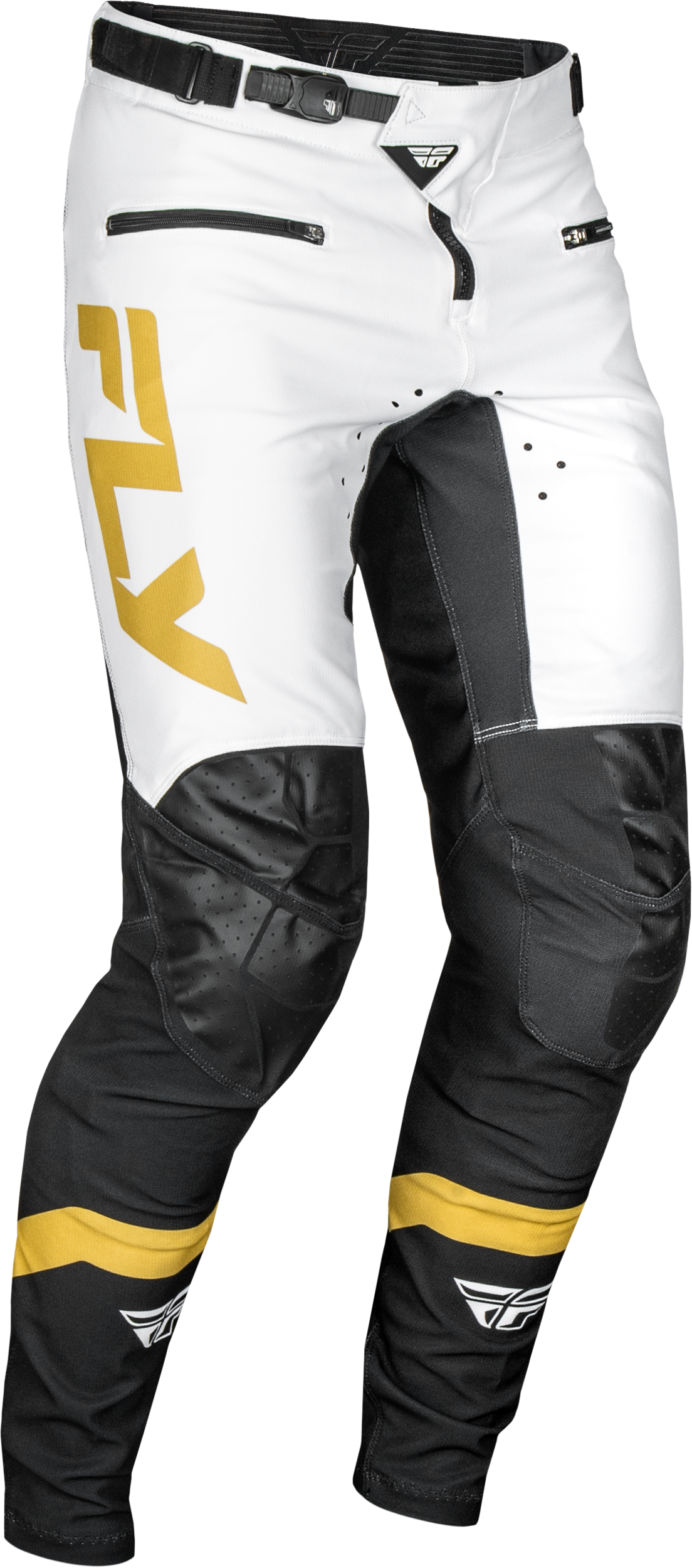 Fly Racing Rayce Bicycle Pants White/Black/Gold Size 32