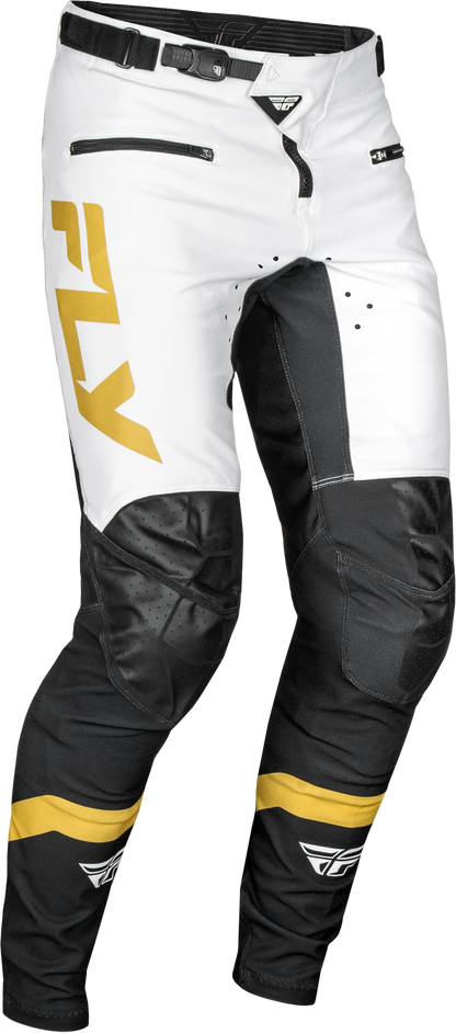 Fly Racing Rayce Bicycle Pants White/Black/Gold Size 32