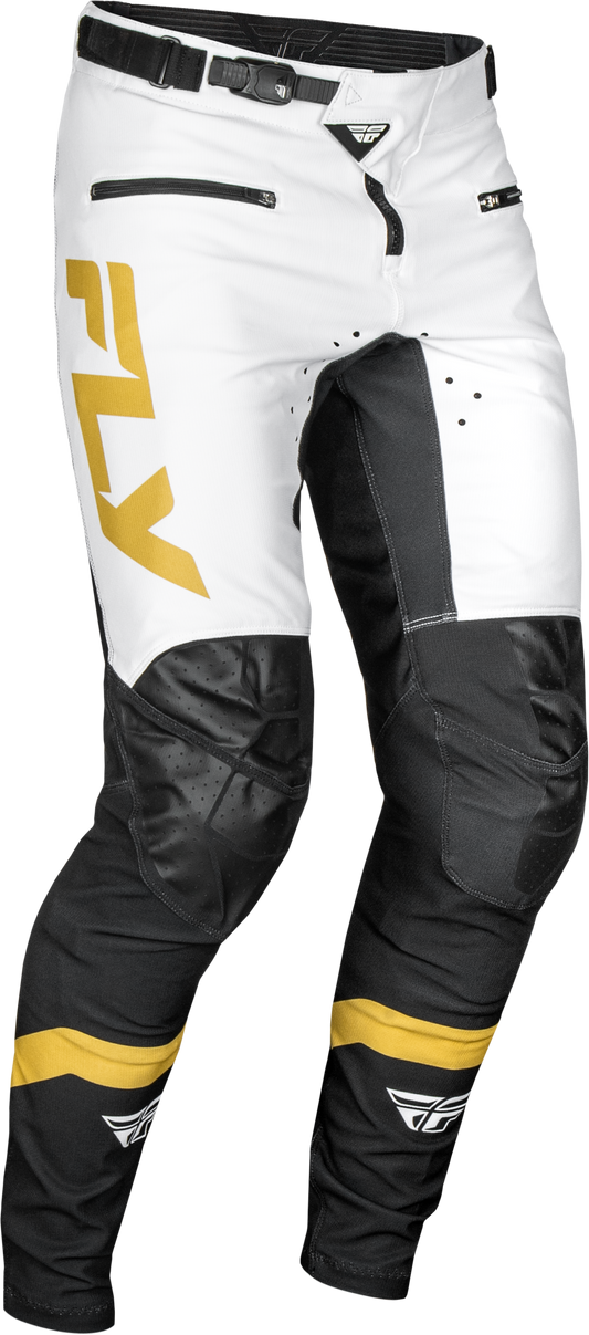 Fly Racing Rayce Bicycle Pants White/Black/Gold Size 32