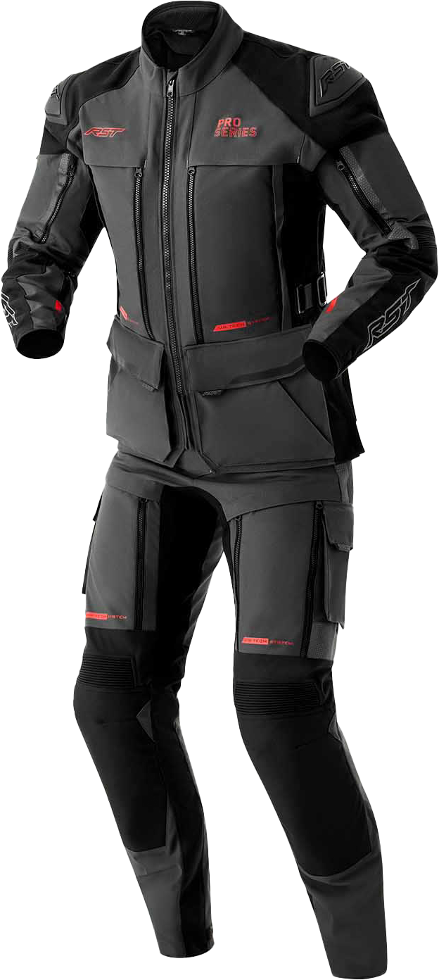 RST Ps Adventure D3O Pants Grey/Black Textile Motorcycle Trousers