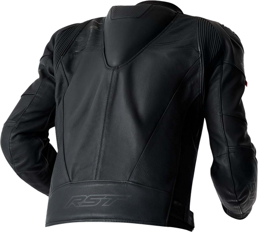 RST TracTech Evo D3O Leather Jacket for Men - Black, Size Large (Part No. 103635BLK-44)