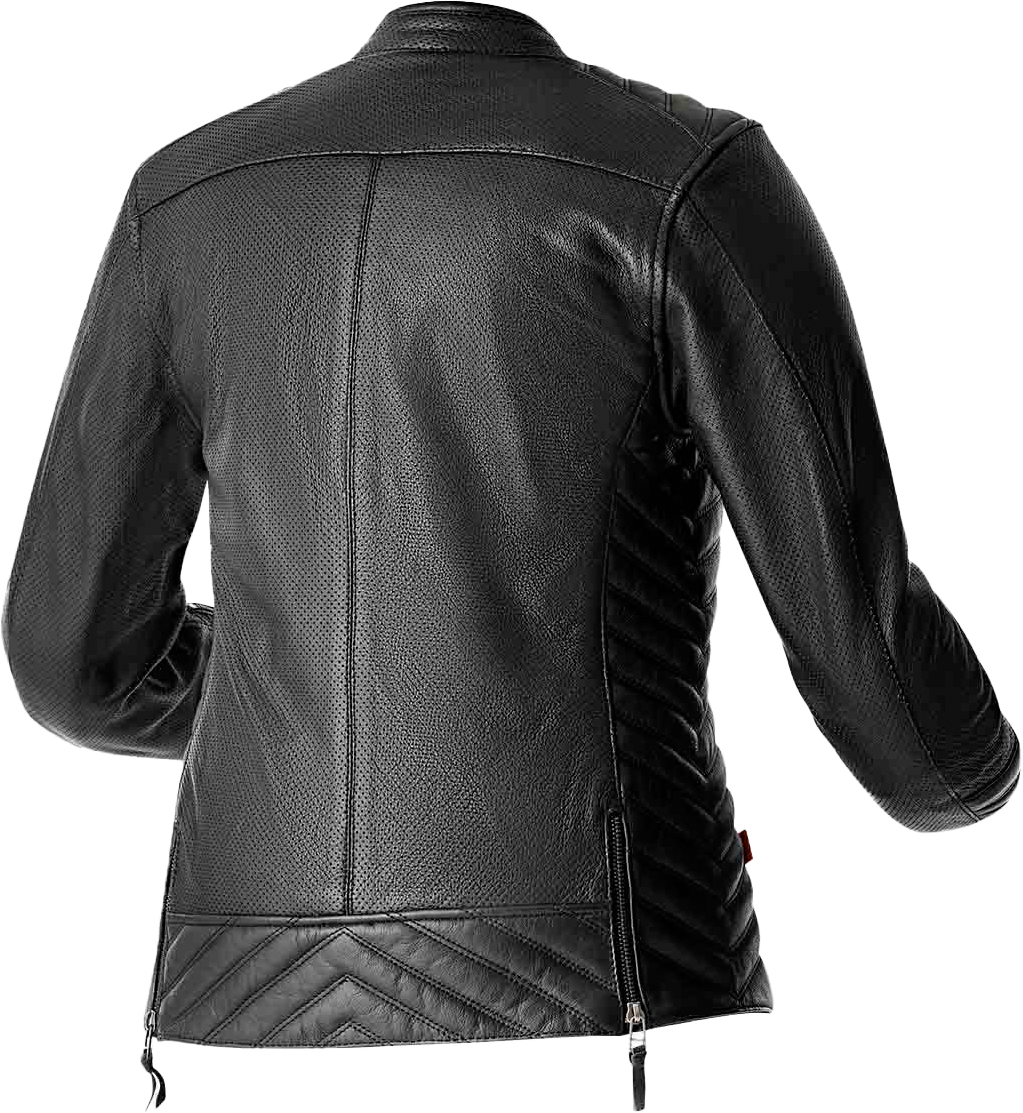RST Women's Roadster Air D3o Leather Motorcycle Jacket - Black, Size Small
