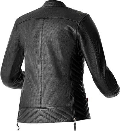 RST Women's Roadster Air D3o Leather Motorcycle Jacket - Black, Size Small