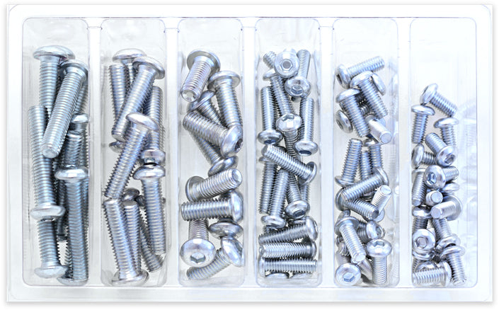 BOLT SV-BHM6M8 Button Head Allen Bolt Assortment - 90 Piece Kit