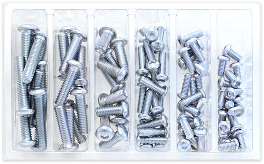 BOLT SV-BHM6M8 Button Head Allen Bolt Assortment - 90 Piece Kit
