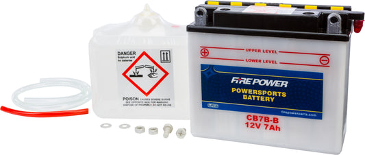 FIRE POWER CB7B-B 12V Heavy Duty Motorcycle Battery with Acid Pack for Yamaha TT-R225 (1999-2004)