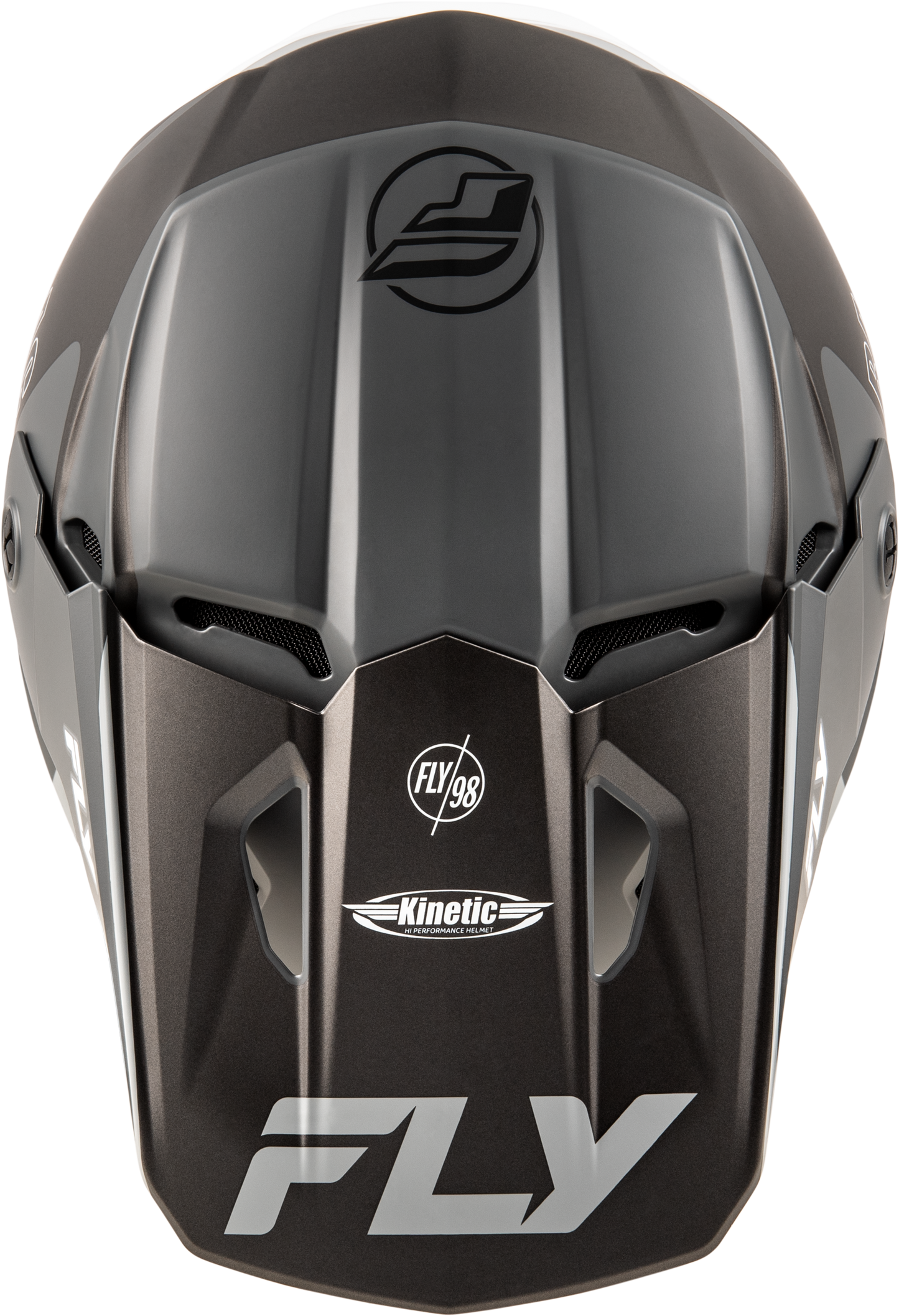 Fly Racing Adult Kinetic Rally Grey/Black/White Offroad Helmet SM