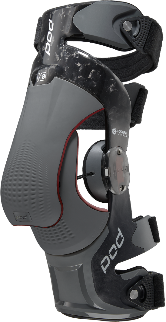 POD K8 3.0 Knee Brace Carbon Large - Lightweight Forged Carbon Frame with Human Motion® Hinge and Impact System