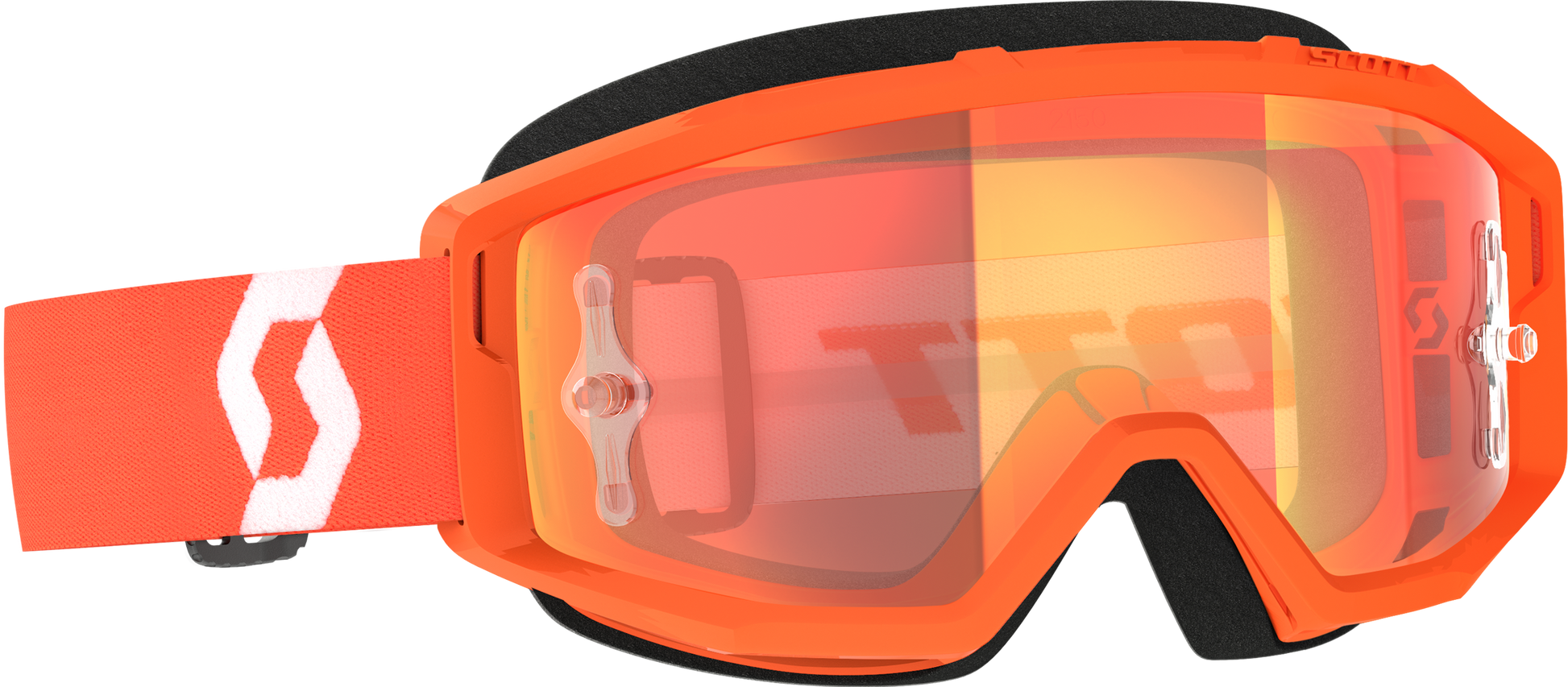 SCOTT Primal Goggle Orange/White with Chrome Works Lens – Medium to Small Fit