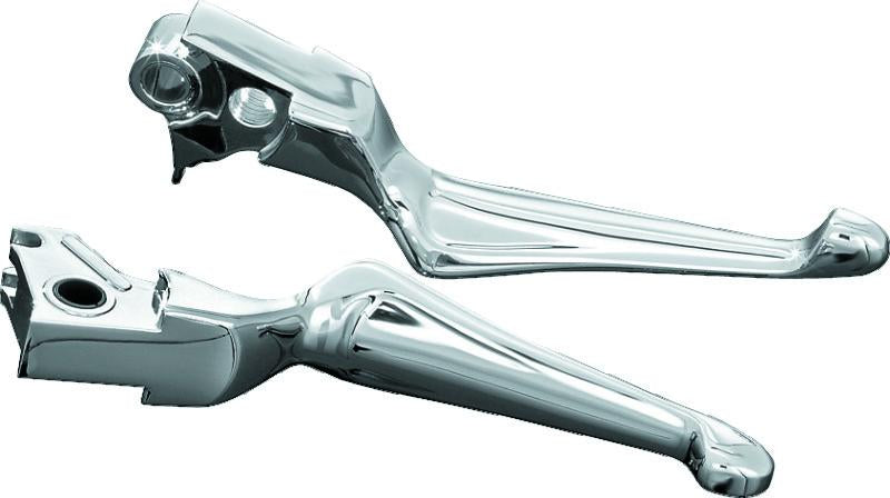 Kuryakyn Boss Blades 96-Up Cable Chrome Handlebar Levers for Harley Davidson
