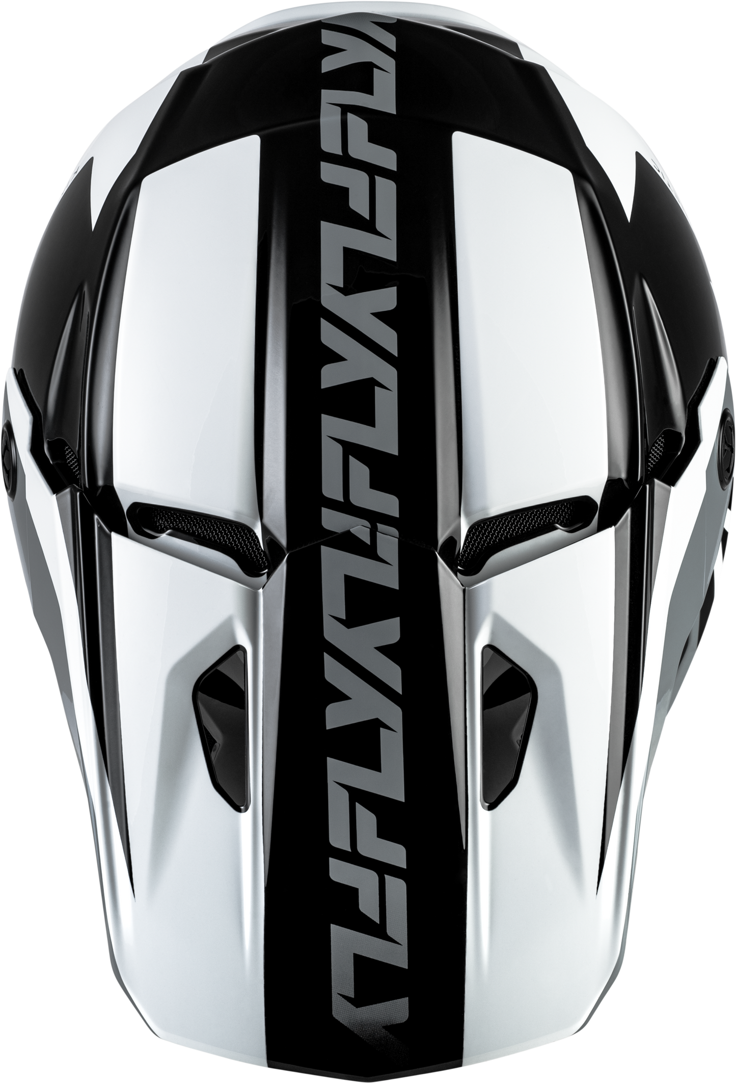 FLY Racing Kinetic Crest Helmet Black/White/Grey - Size Large