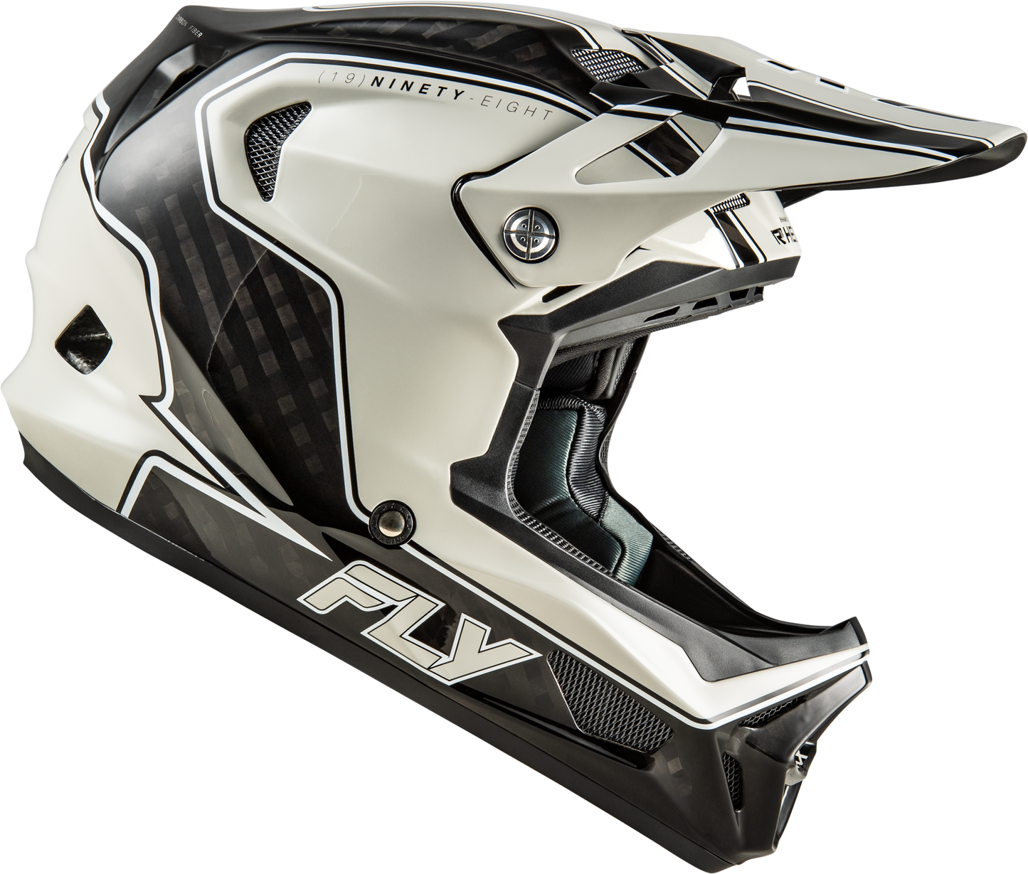 Fly Racing Werx R Flow Carbon Helmet - Black Carbon/Grey Large