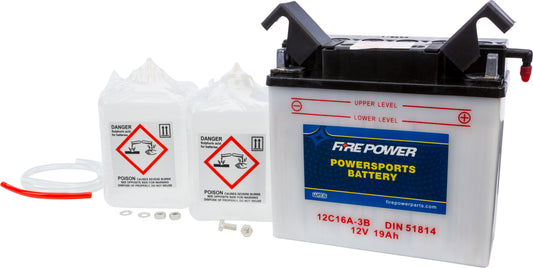 FIRE POWER 12V Battery with Acid for BMW K1600GT and GTR Models Part Number 12C16A-3B