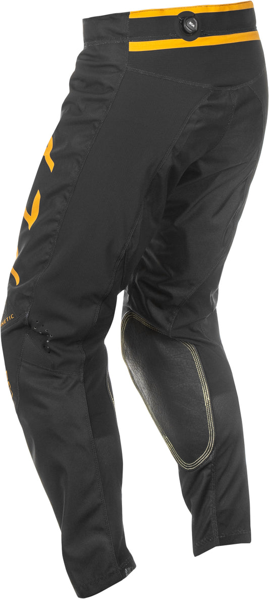 Fly Racing Kinetic Center Pants CA/NY Black/Gold Size 30 - Durable Motorcycle Riding Gear
