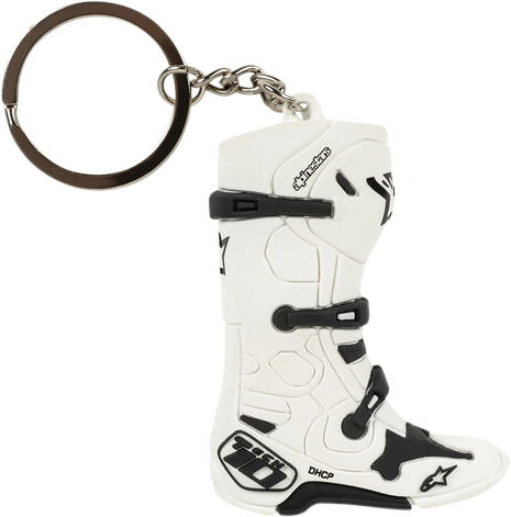 Alpinestars New Tech 10 Boot Keyfob White - Durable Polypropylene and Metal Clip