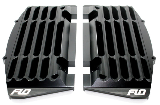 FLO Motorsports High Flow Radiator Braces Black for KTM 350 & 500 Models - Part Number FLO750BLK
