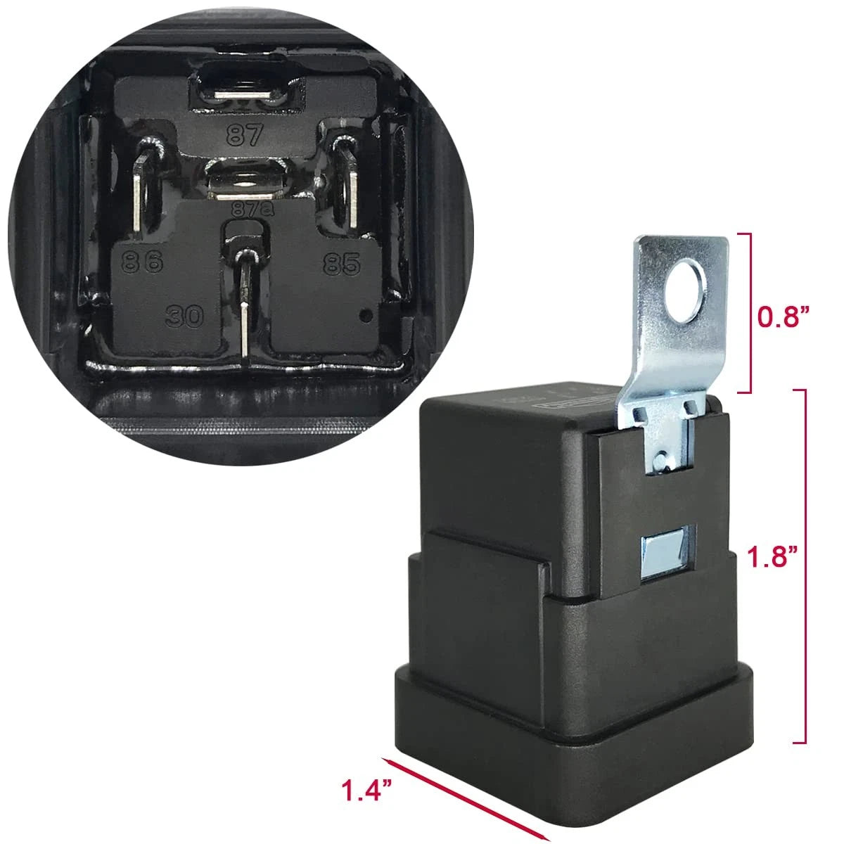 irhapsody 1 Pack 40/30 AMP 12V DC Waterproof Relay and Harness - Heavy Duty