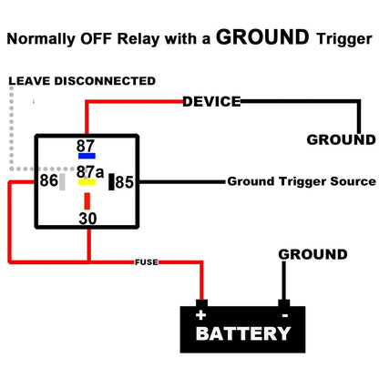 irhapsody 1 Pack 40/30 AMP 12V DC Waterproof Relay and Harness - Heavy Duty