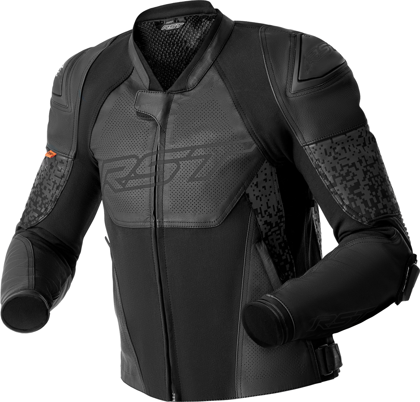 RST Supersport K D3O Leather Motorcycle Jacket - Black, Large