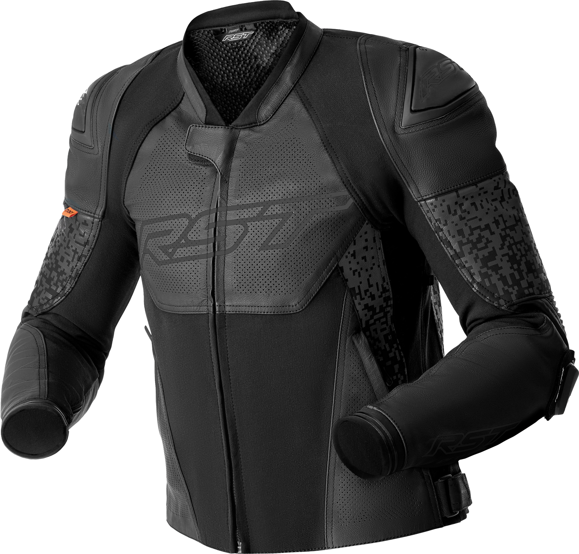 RST Supersport K D3O Leather Motorcycle Jacket - Black, Large