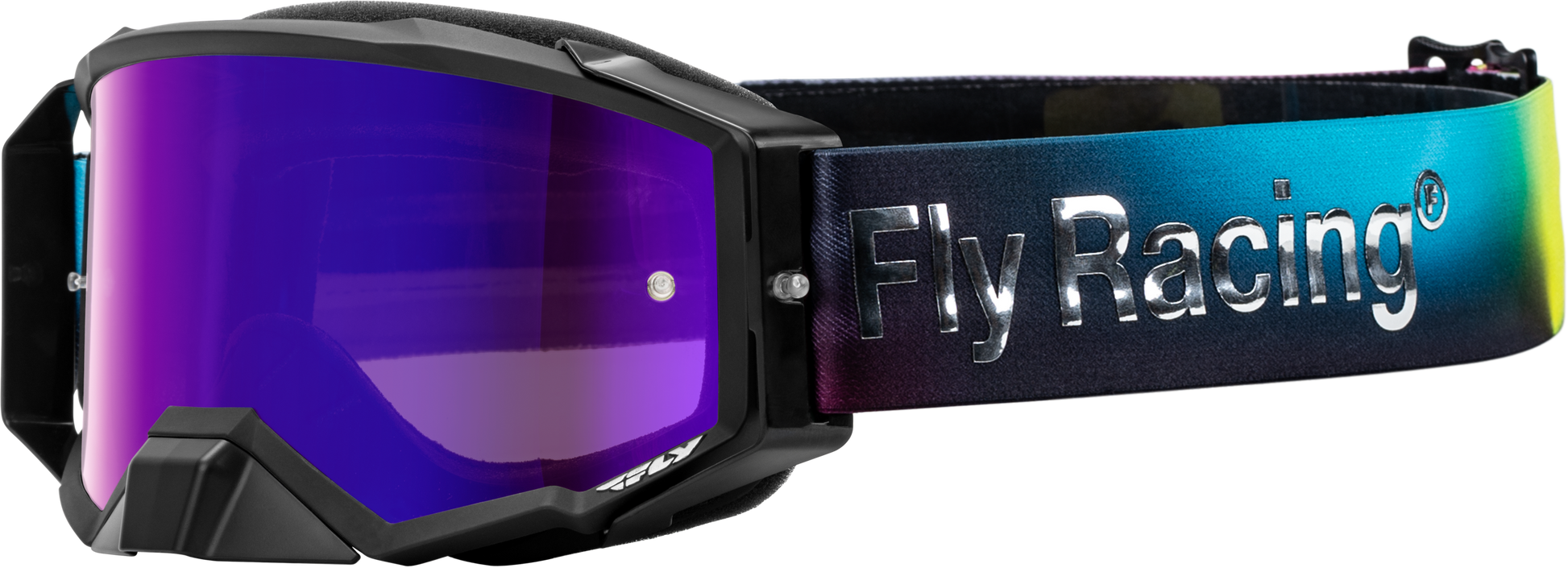 Fly Racing Zone Elite Legacy Goggle with Fuschia, Electric Blue, and Hi Vis Lens