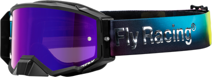 Fly Racing Zone Elite Legacy Goggle with Fuschia, Electric Blue, and Hi Vis Lens