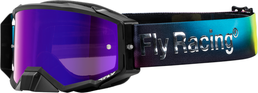 Fly Racing Zone Elite Legacy Goggle with Fuschia, Electric Blue, and Hi Vis Lens