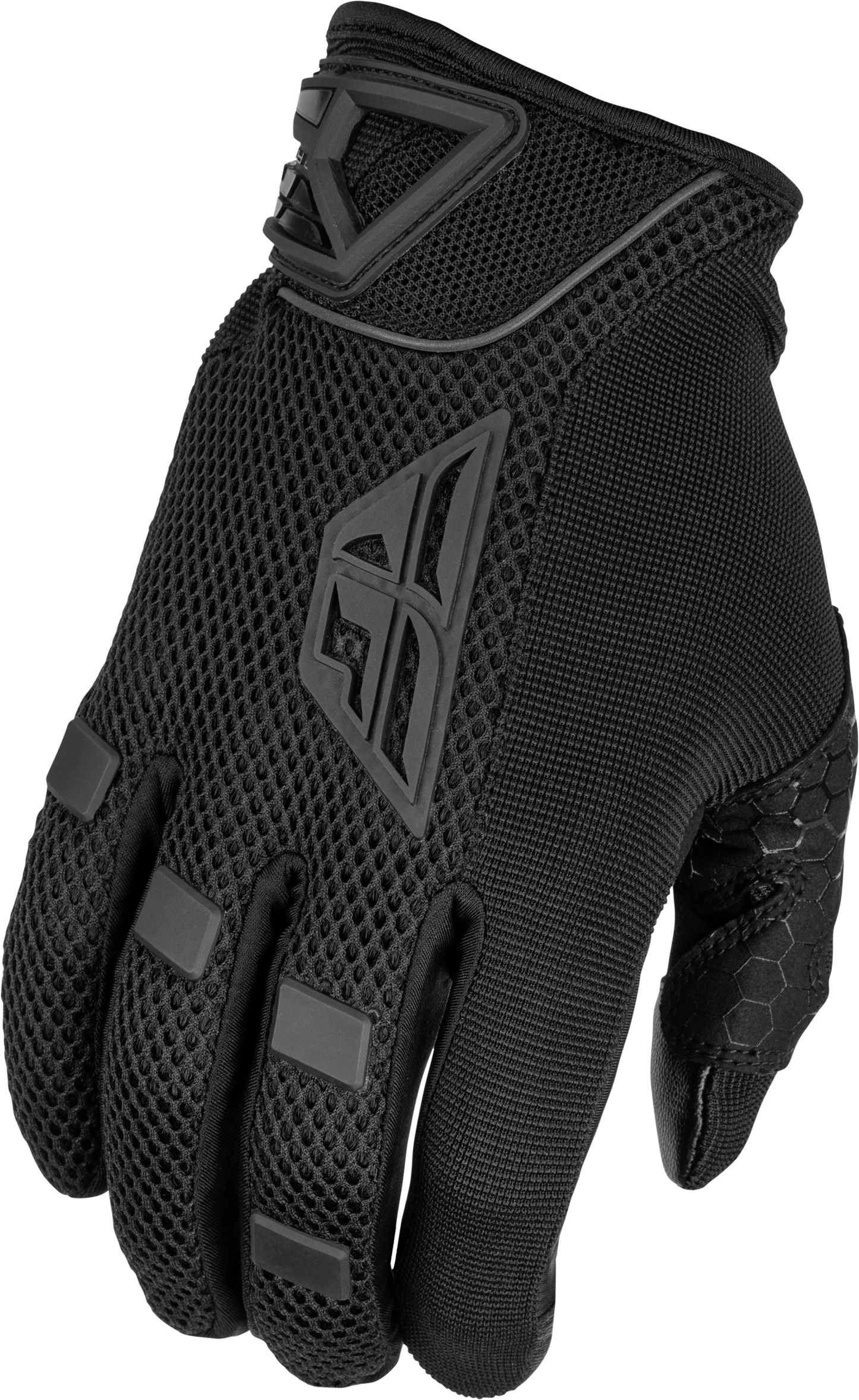 Fly Racing CoolPro Glove Black Large - Reinforced Clarino Palm & Touchscreen Compatibility